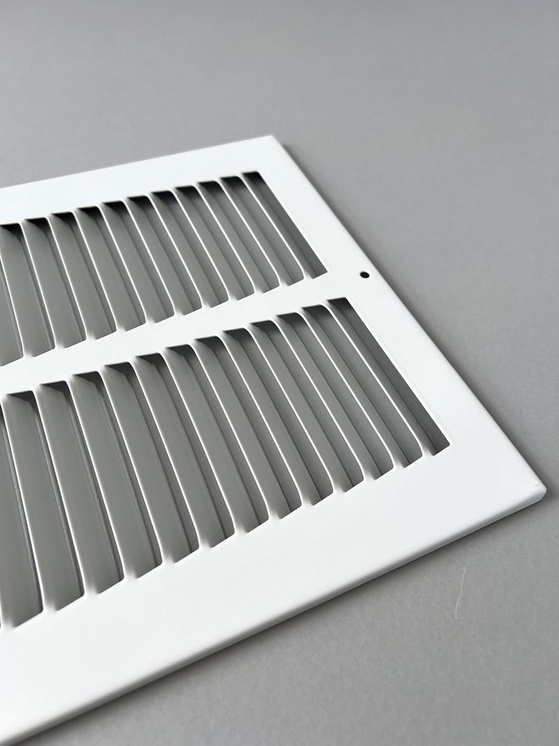 KOMPELL AIRE Fits 8x10 Duct Opening Stamped Steel Return Air Grille Vent Cover Grille for Sidewall and Ceiling in White Surface Dimensions: 9.75"W X 11.75"H (8" W x 10" H Duct Opening) - Image 4